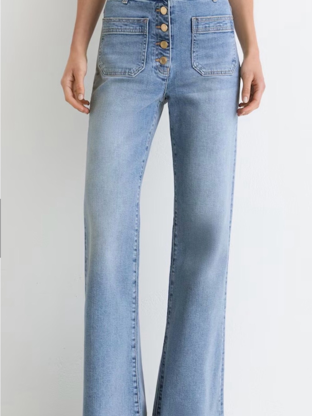 Reiss Cali twin pocket button fly flare jeans; NWT; size 27 - Picture 3 of 10